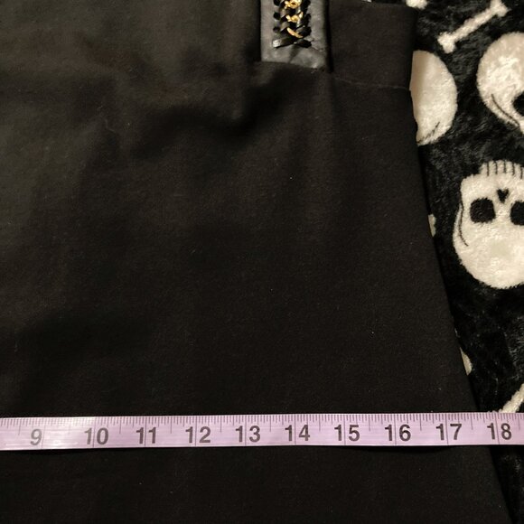 DEX Black pencil dress w/ pleather and gold tone chain detailing ~ MEDIUM LARGE - Picture 9 of 15